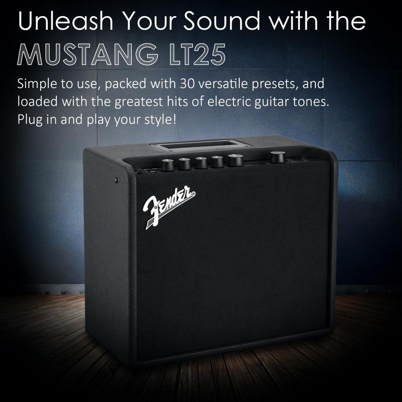 Amplificador combinado de guitarra Fender Mustang LT25 25W com